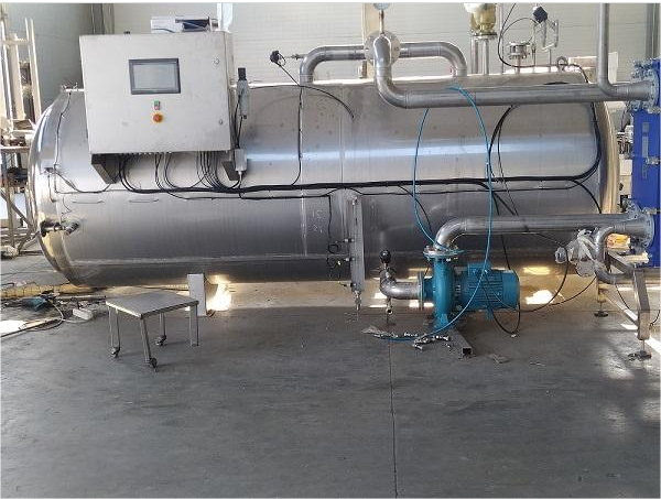 Автоклав горизонтальный промышленный для стерилизации мясных, овощных, рыбных консервов  из Китая